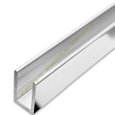 Профиль FDPA-50.3 п-образный 20х13х2 мм под стекло 8 мм, 3 м, алюминий/полированный