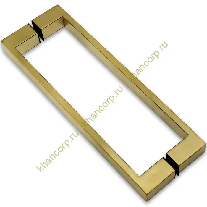 Ручка скоба FDR-88, 25х10х300х1.0 мм, нержавейка/брашированное золото