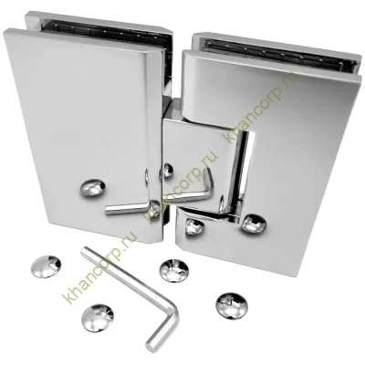 Петля Альфа α FDP-12 стекло-стекло 180˚, цинк/хром