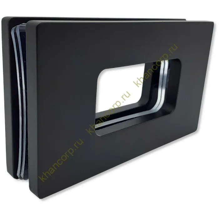 Ручка купе Дриада FDR-111, 122х70 прямоугольная, межосевое 100, нержавейка/черный