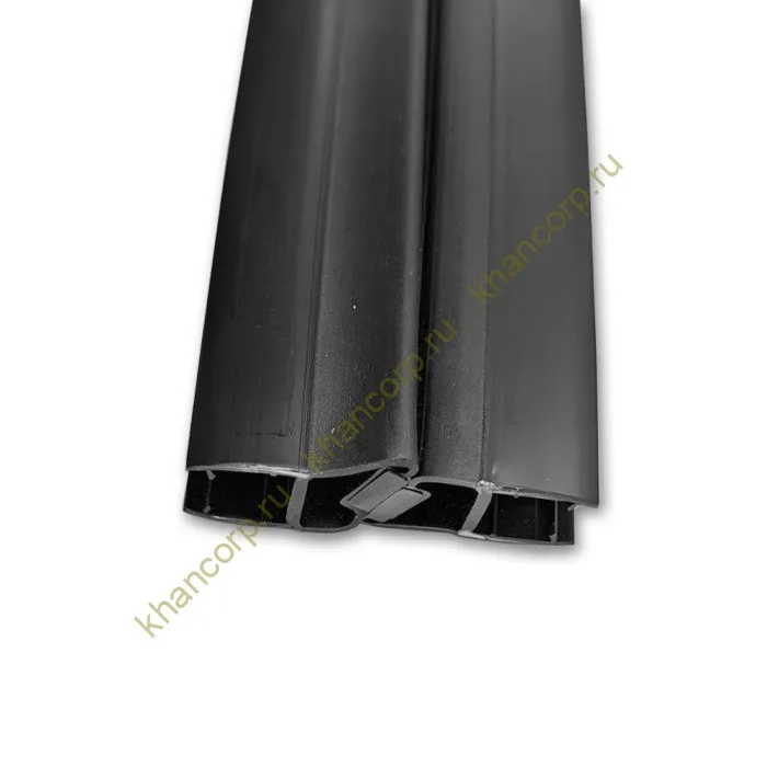 Уплотнитель магнитный ПРЕМИУМ 135°, 180° черный 2.2 м под стекло 6 мм FDPP-501.6