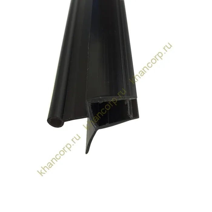 Уплотнитель нижний с каплей черный 2.2 м под стекло 8 мм FDPP-100.8