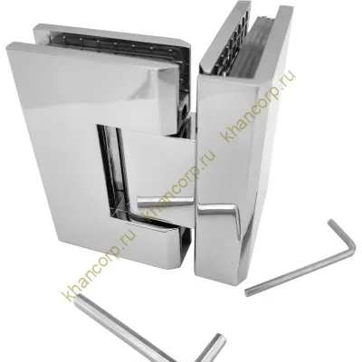 Петля Альфа α FDP-13 стекло-стекло 90˚, цинк/хром