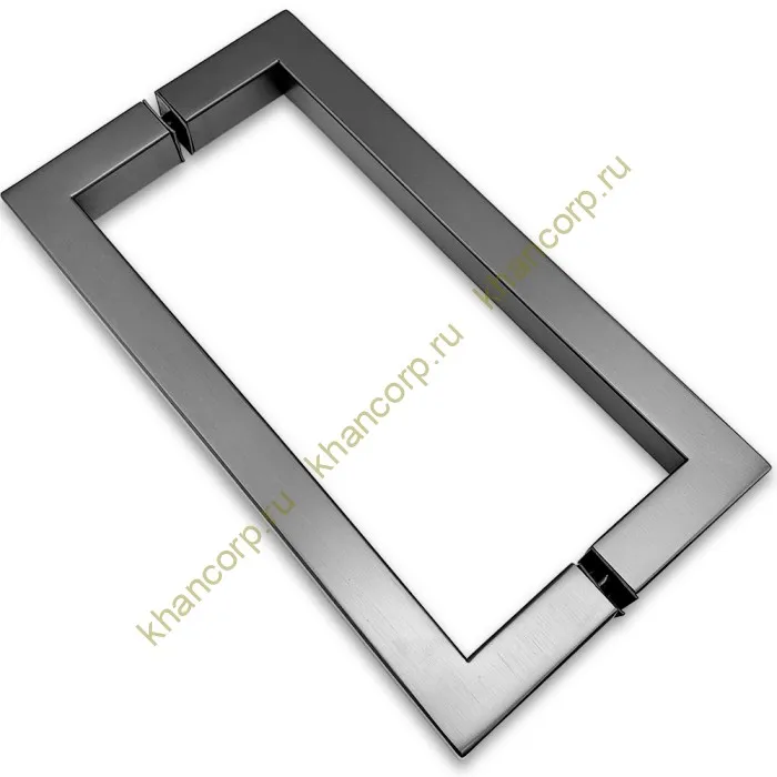 Ручка скоба FDR-71, 19х19х220х1.0 мм, нержавейка/оружейная сталь