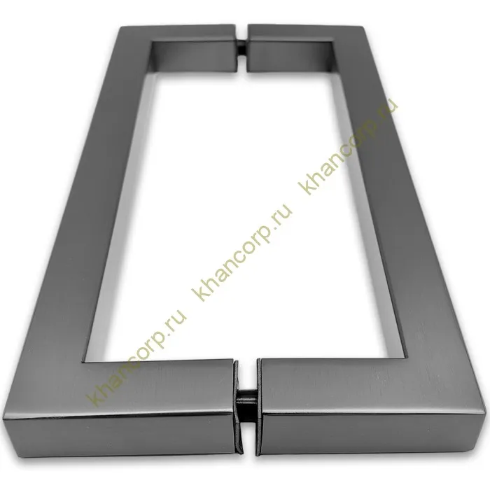 Ручка скоба FDR-71, 19х19х220х1.0 мм, нержавейка/оружейная сталь