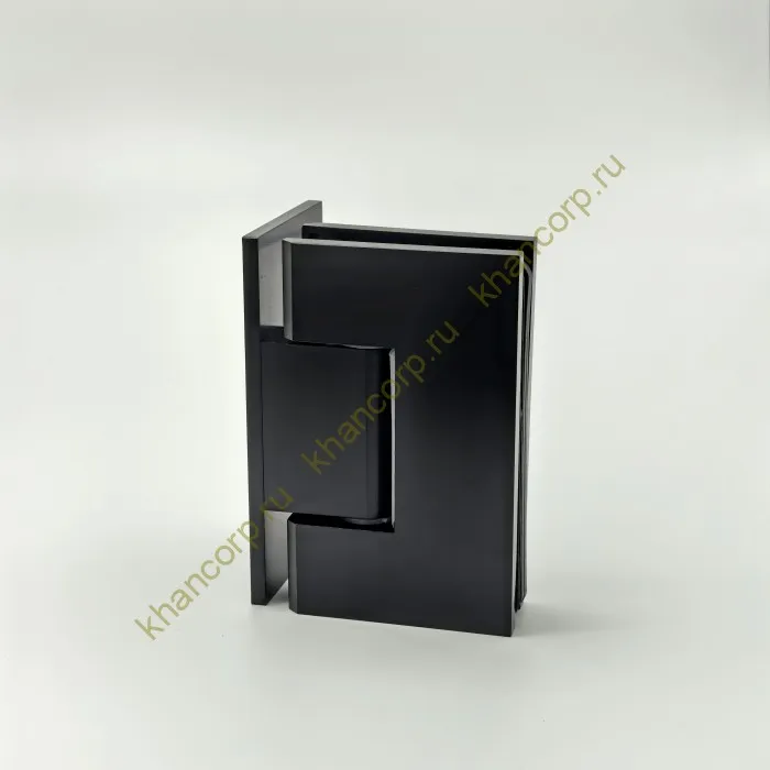 Петля Альфа α FDP-10 стена-стекло с боковым креплением, нержавейка/черный