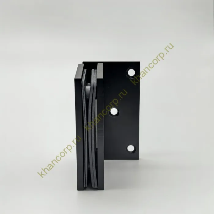 Петля Альфа α FDP-10 стена-стекло с боковым креплением, нержавейка/черный