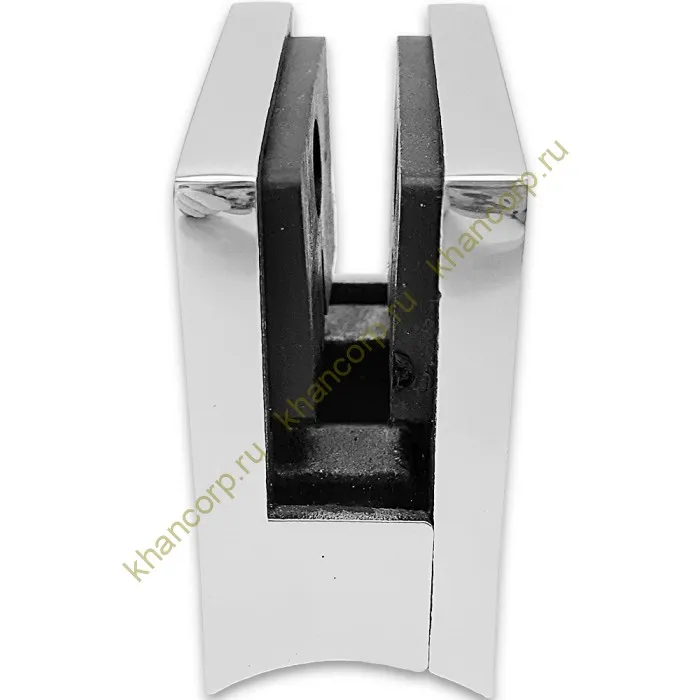 Крепление стекла FKK-81, 45х45х26 к круглой трубе Ø38 литое, нержавейка/полированный