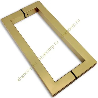 Ручка скоба FDR-71, 19х19х220х1.0 мм, нержавейка/брашированное золото