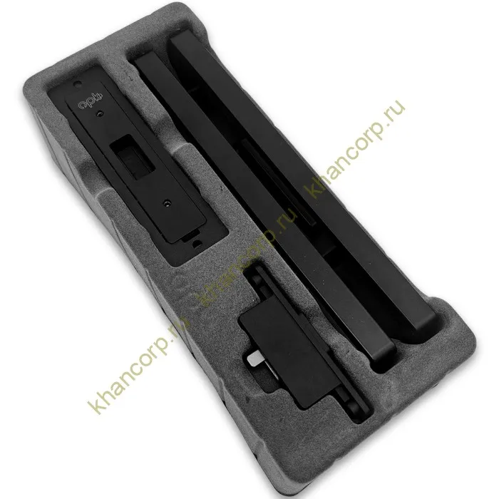 Комплект ручек FDR-304 для стеклянной двери с магнитным замком, алюминий/черный