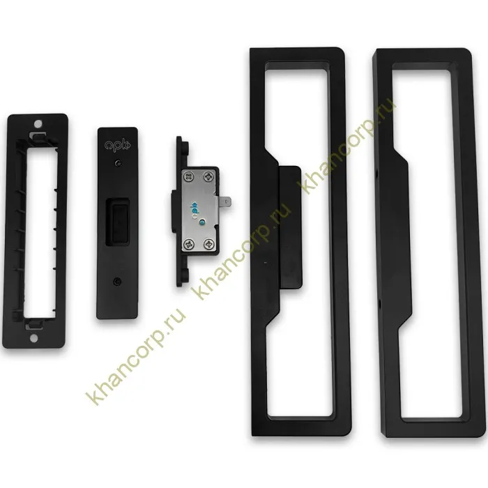 Комплект ручек FDR-304 для стеклянной двери с магнитным замком, алюминий/черный