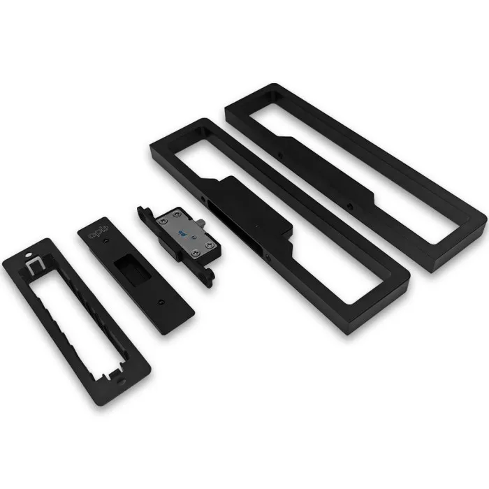 Комплект ручек FDR-304 для стеклянной двери с магнитным замком, алюминий/черный