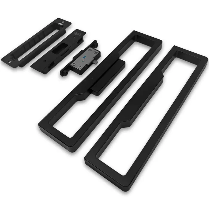 Комплект ручек FDR-304 для стеклянной двери с магнитным замком, алюминий/черный