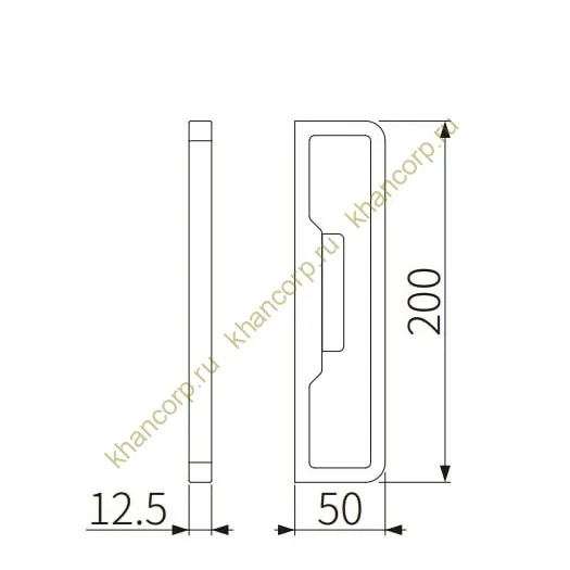 Комплект ручек FDR-304 для стеклянной двери с магнитным замком, алюминий/черный