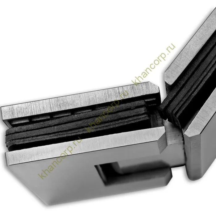 Петля Альфа FDP-13 стекло-стекло 90°, нержавейка/матовый