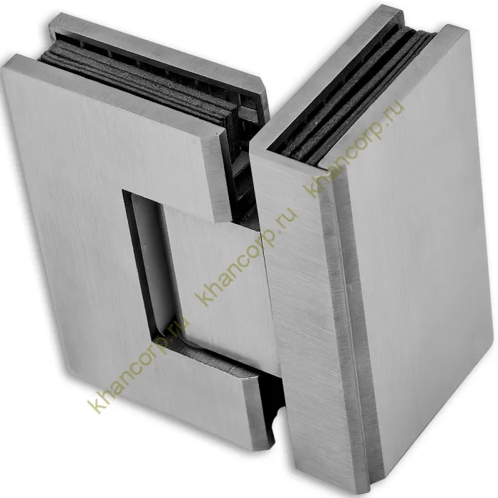 Петля Альфа FDP-13 стекло-стекло 90°, нержавейка/матовый