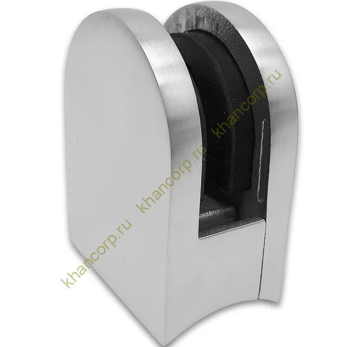 Крепление стекла FKK-80, 40х50х27 к круглой трубе Ø38 литое, нержавейка/матовый