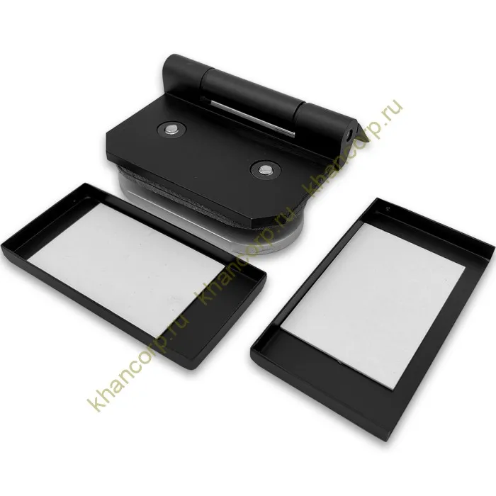 Петля FMP-14 для межкомнатной двери из стекла на коробку, алюминий/черный