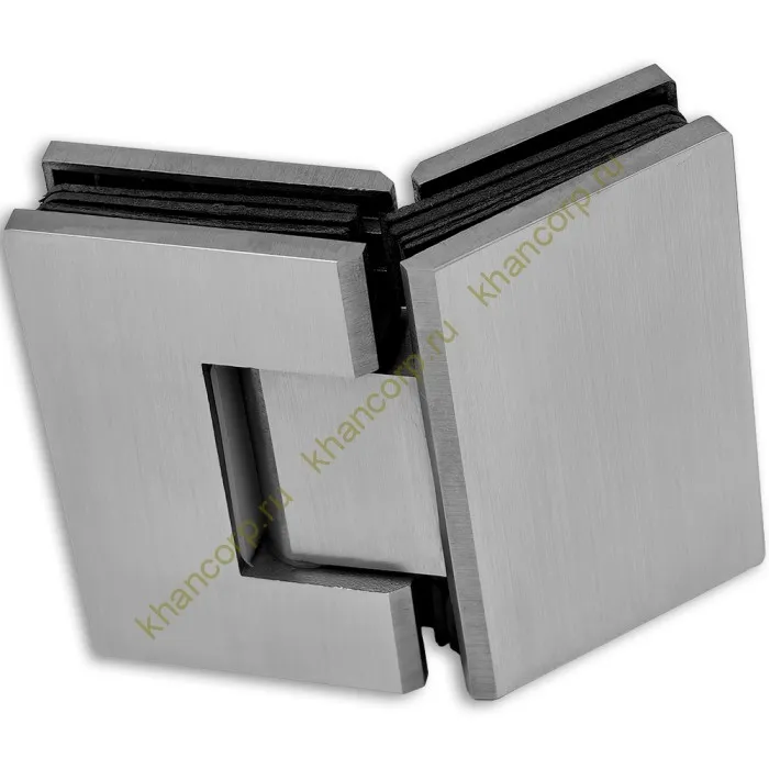 Петля Альфа FDP-14 стекло-стекло 135°, нержавейка/матовый