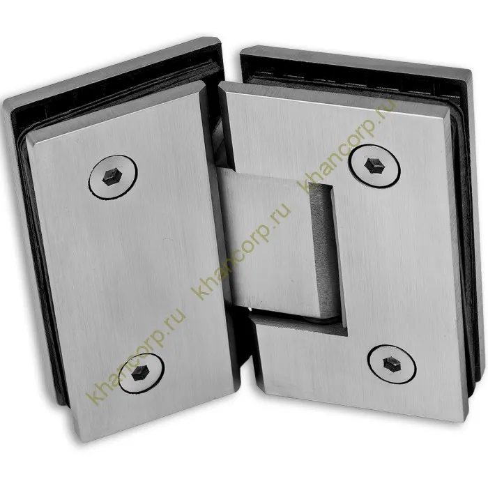 Петля Альфа FDP-14 стекло-стекло 135°, нержавейка/матовый