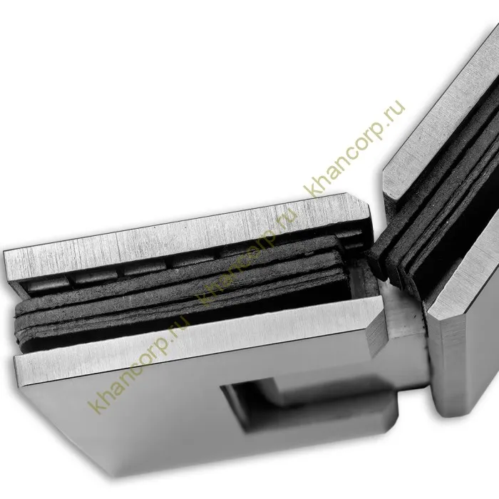 Петля Альфа FDP-14 стекло-стекло 135°, нержавейка/матовый