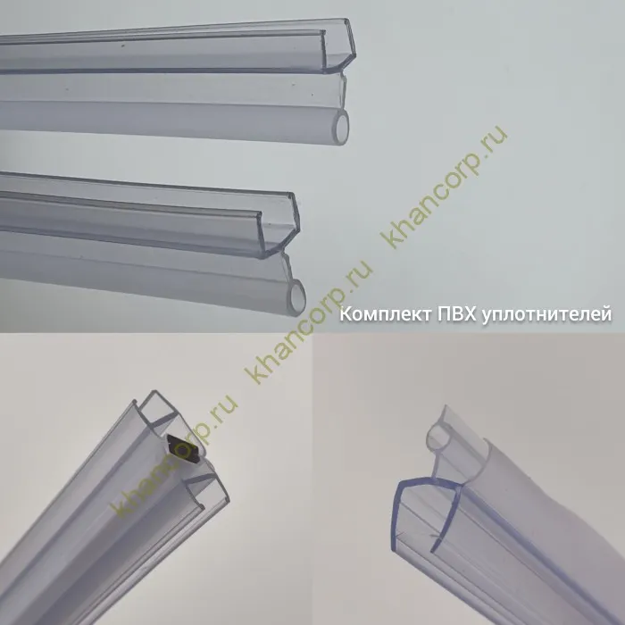 Трапециевидный распашной комплект Юнона FDS-104, 750х620х750х2000 мм, нержавейка/черный