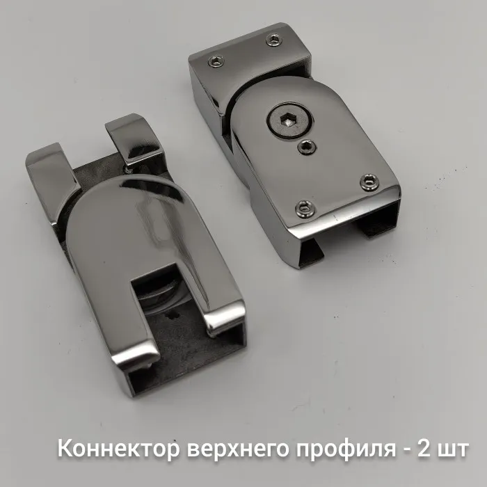 Трапециевидный распашной комплект Юнона FDS-104, 750х620х750х2000 мм, нержавейка/черный