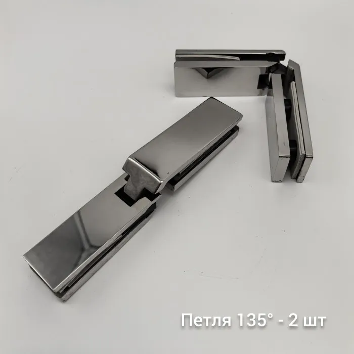 Трапециевидный распашной комплект Юнона FDS-104, 750х620х750х2000 мм, нержавейка/черный