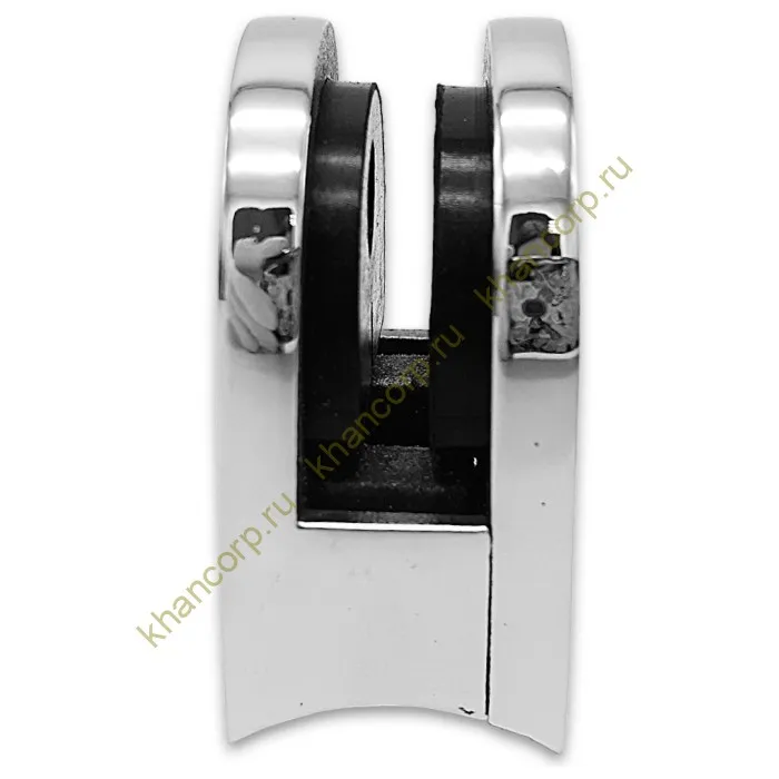 Крепление стекла FKK-80, 40х50х27 к круглой трубе Ø38 литое, нержавейка/полированный