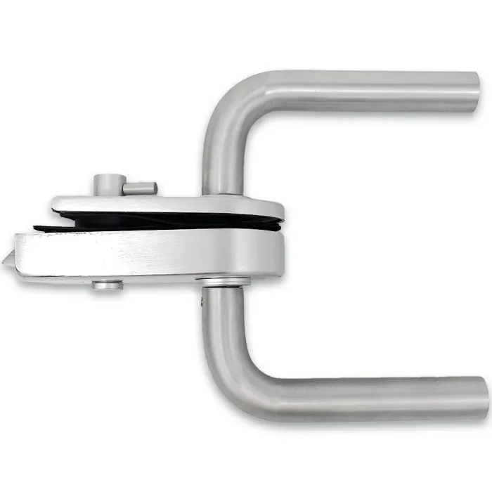 Замок сантехнический FMZ-32.1 для двери из стекла, с притвором, алюминий/анодированный