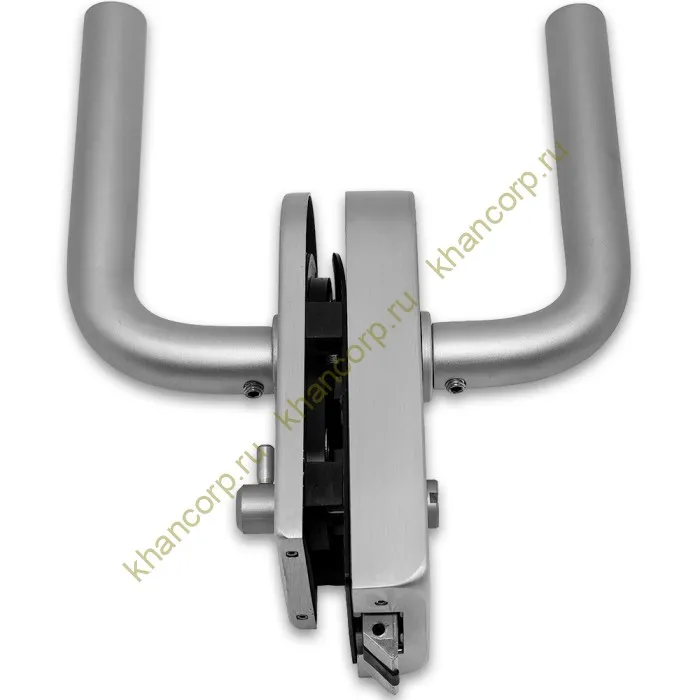 Замок сантехнический FMZ-32.1 для двери из стекла, с притвором, алюминий/анодированный