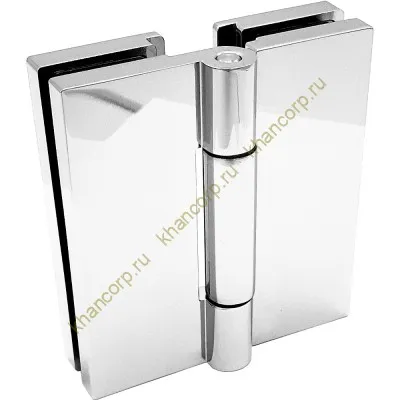 Петля Гера FDP-121 стекло-стекло 180˚, латунь/хром