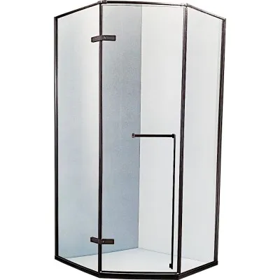 Трапециевидный распашной комплект Юнона FDS-104, 750х620х750х2000 мм, нержавейка/полированный