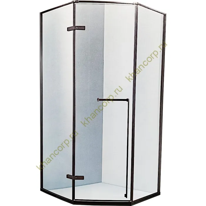 Трапециевидный распашной комплект Юнона FDS-104, 750х620х750х2000 мм, нержавейка/полированный