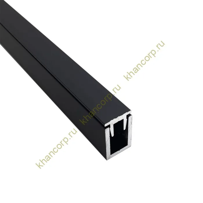 Верхняя заглушка FDPA-500.1 для п-образного профиля 19х13х2 мм,1 м, алюминий/черный
