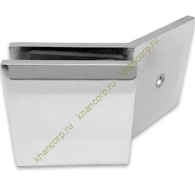 Коннектор Альфа α FDK-17 стена-стекло 135˚ с пластиной, цинк/хром