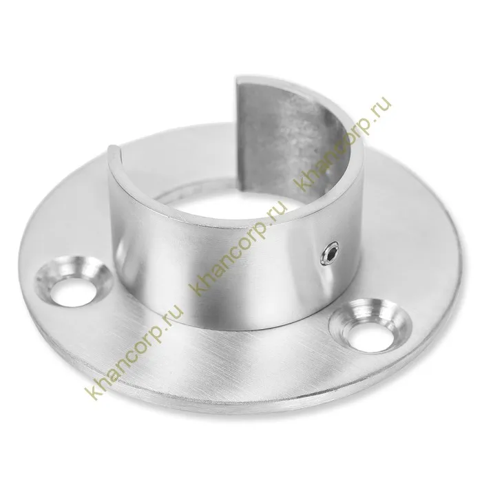 Фланец FOP-223 для поручня круглого Ø42.4 мм с пазом, нержавейка/матовый