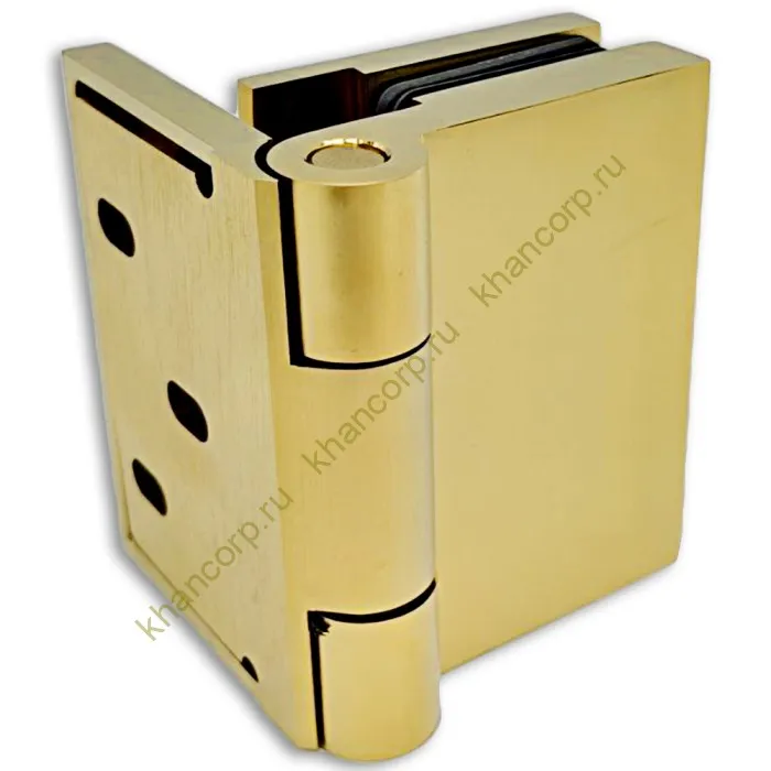 Петля Майя FDP-170 стена-стекло 90˚ открывание наружу, латунь/брашированное золото