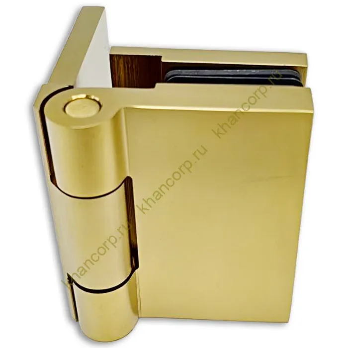 Петля Майя FDP-170 стена-стекло 90˚ открывание наружу, латунь/брашированное золото