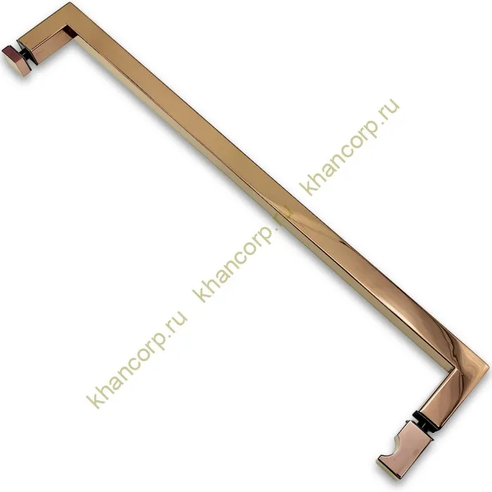 Ручка скоба FDR-85, 19х19х450х1.0 мм, нержавейка/розовое золото