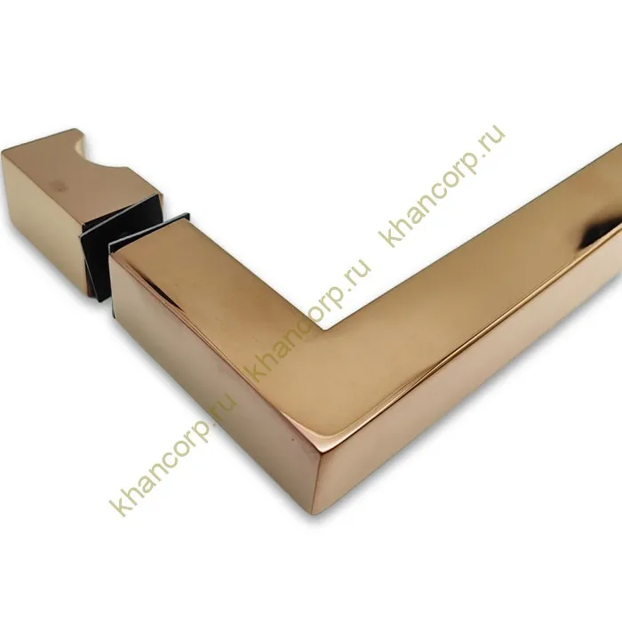 Ручка скоба FDR-85, 19х19х450х1.0 мм, нержавейка/розовое золото