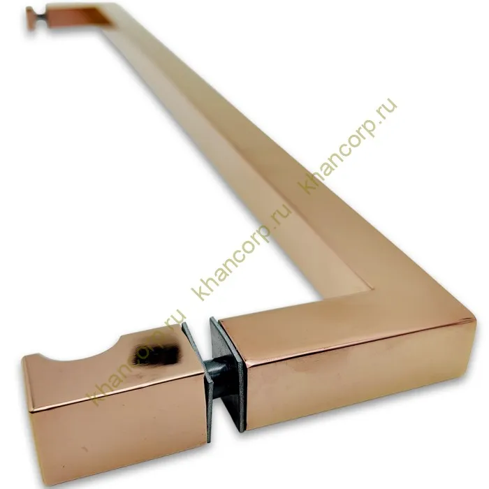 Ручка скоба FDR-85, 19х19х450х1.0 мм, нержавейка/розовое золото