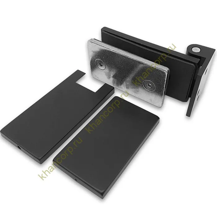 Петля FMP-12.1 для межкомнатной двери из стекла на коробку, алюминий/черный