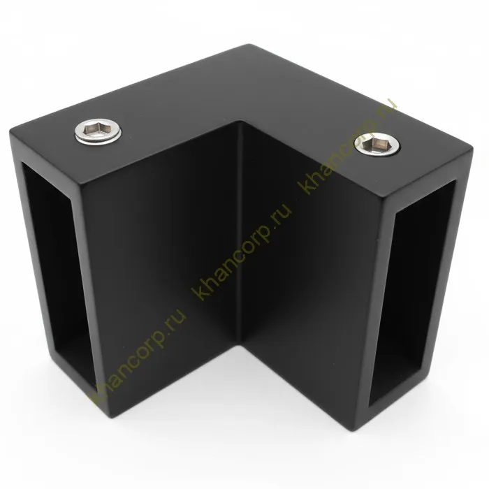 Соединитель FDC-32 трубы 30х10 угловой 90° вертикальный, нержавейка/черный