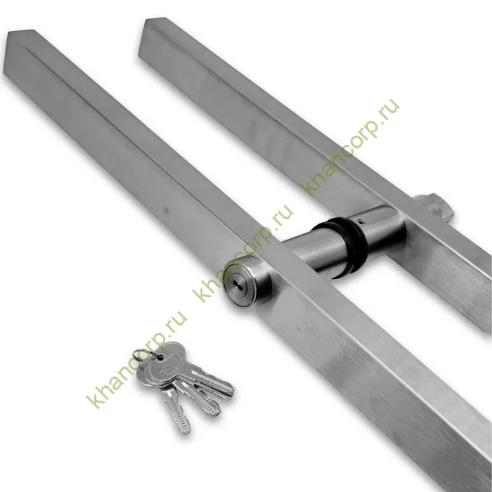 Ручка FKR-214 для стеклянной двери 25х38х1125x1500ммх1 мм с замком, нержавейка/матовый