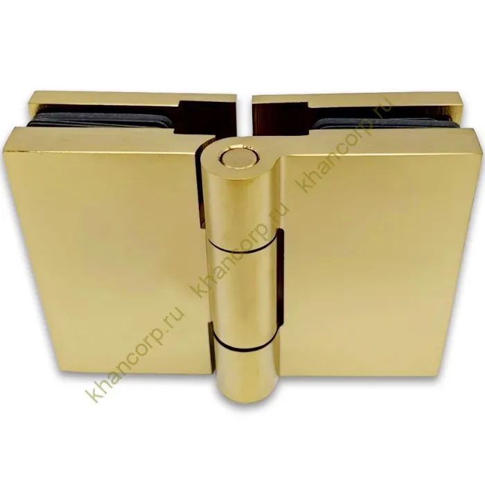 Петля Майя FDP-171 стекло-стекло 180˚, латунь/брашированное золото