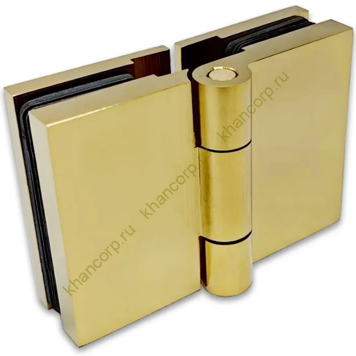 Петля Майя FDP-171 стекло-стекло 180˚, латунь/брашированное золото