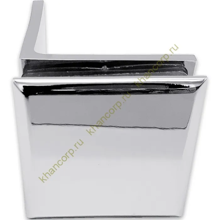 Коннектор Бета β FDK-23 стена-стекло 90˚ с пластиной, латунь/хром