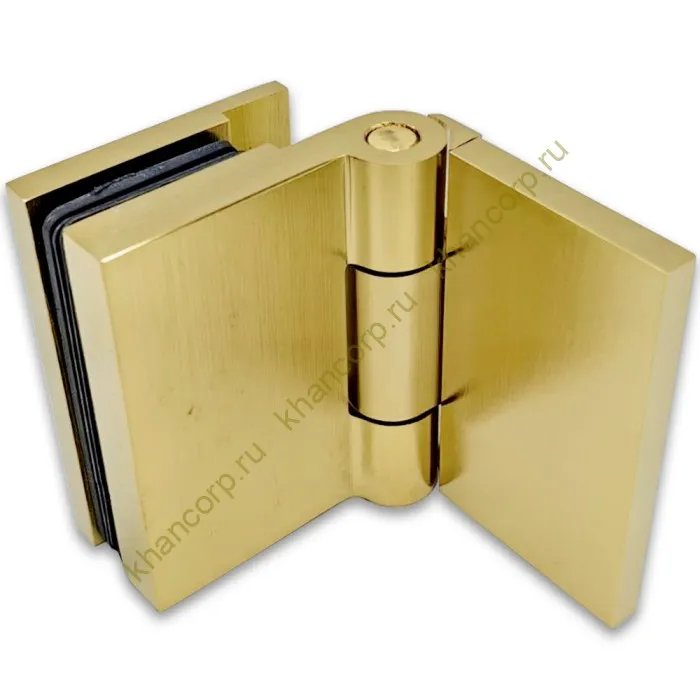 Петля Майя FDP-172 стена-стекло 90˚открывание внутрь, латунь/брашированное золото