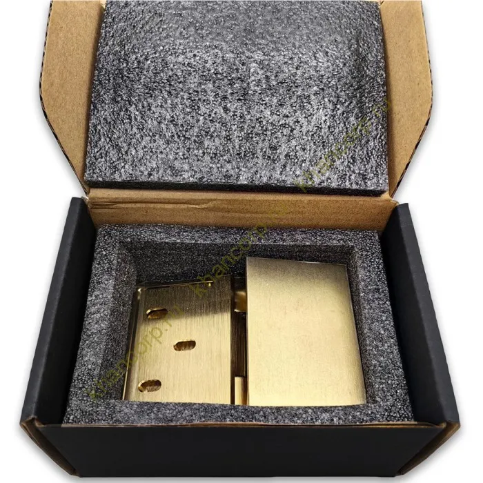 Петля Майя FDP-172 стена-стекло 90˚открывание внутрь, латунь/брашированное золото